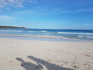 Leerer Strand Sa Coma an der Ostküste von Mallorca