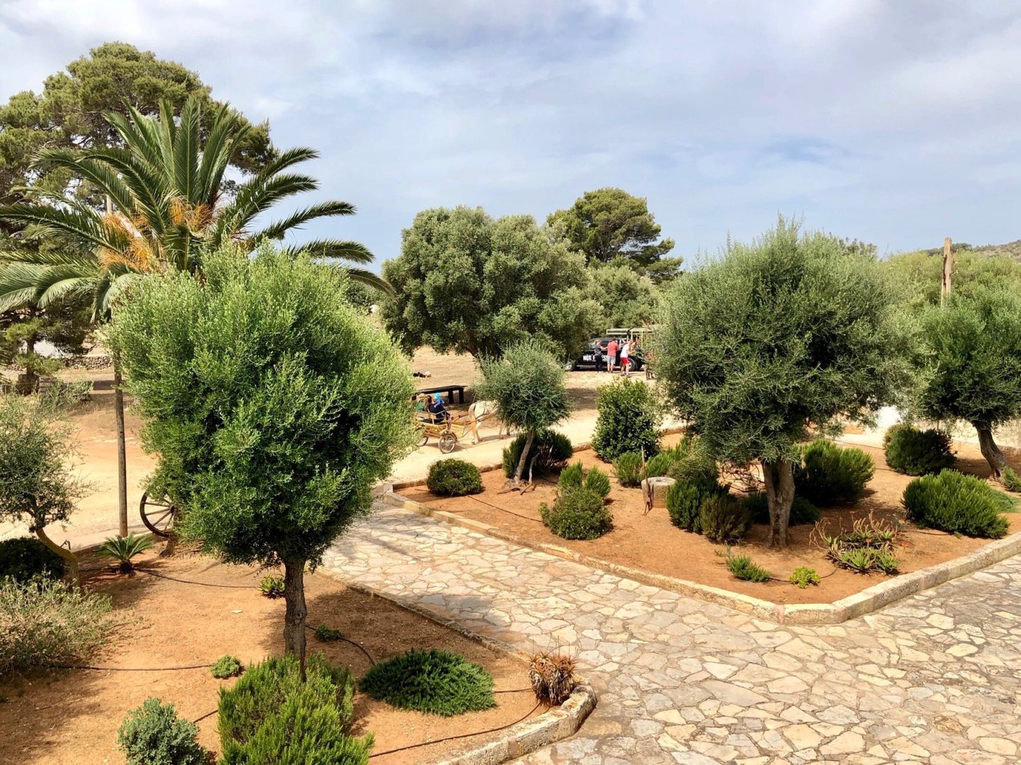 Ausblick auf den Dorfplatz Finca Mallorca für 22 Personen
