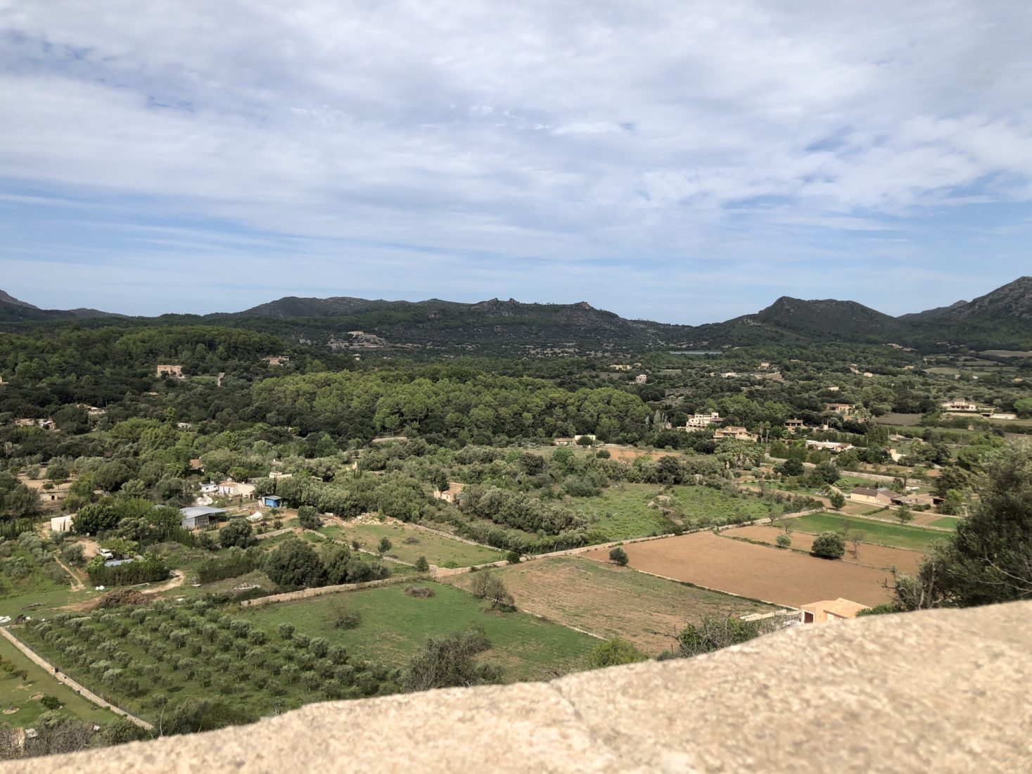 Aussicht auf den Naturpark Llevant vom Castell in Arta