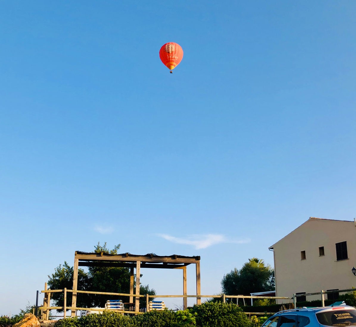 Heißluftballon über Can Agustin auf Mallorca