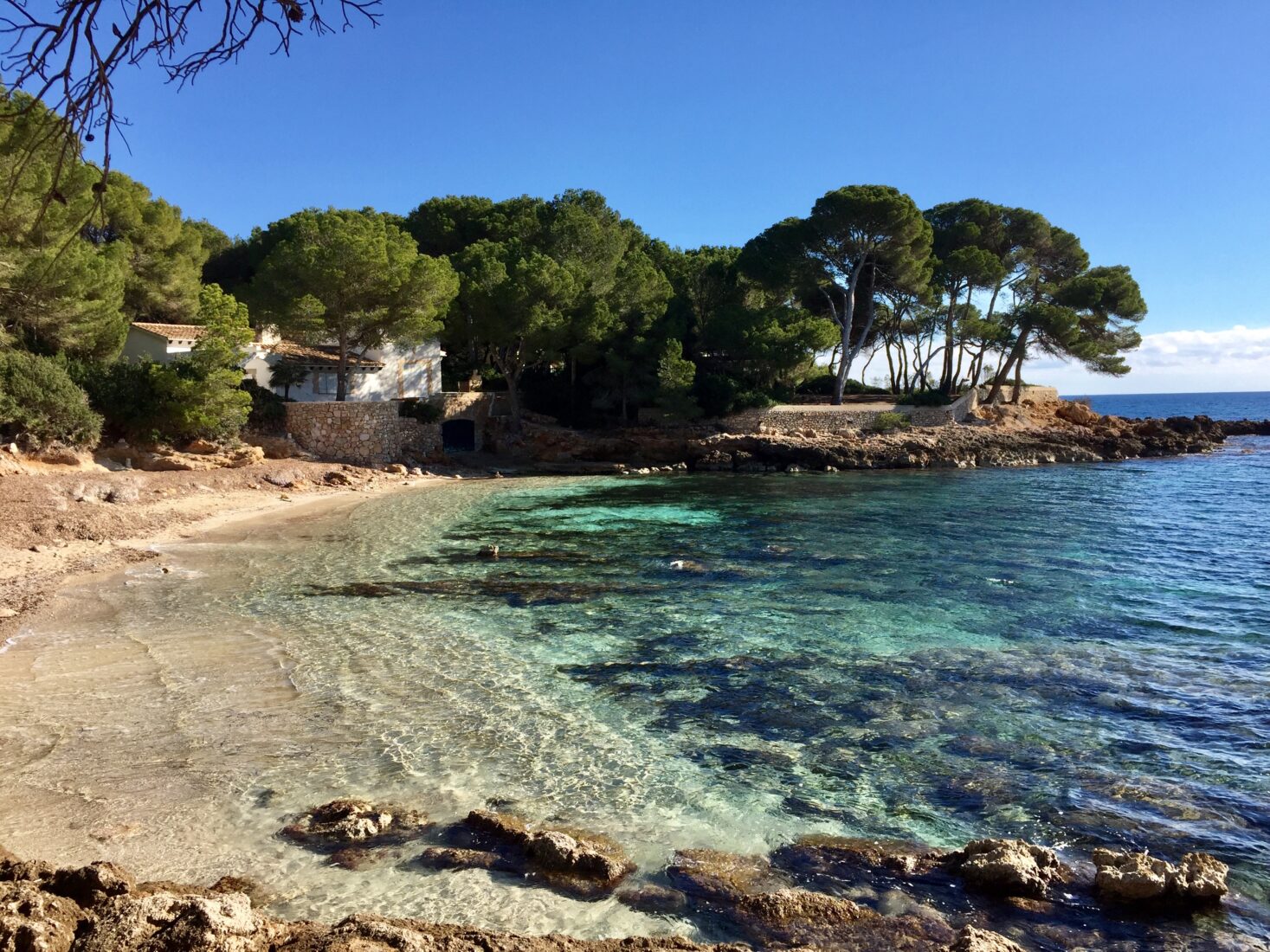 Kleine versteckte Bucht Cala N'Aladern in Font de Sa Cala