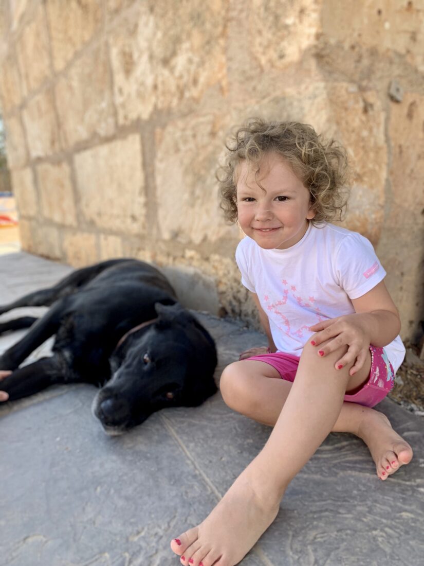 Kinderliebe Hunde und andere Tiere auf Mallorca
