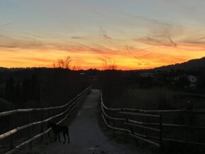 Sonnenuntergang auf der Via Verde